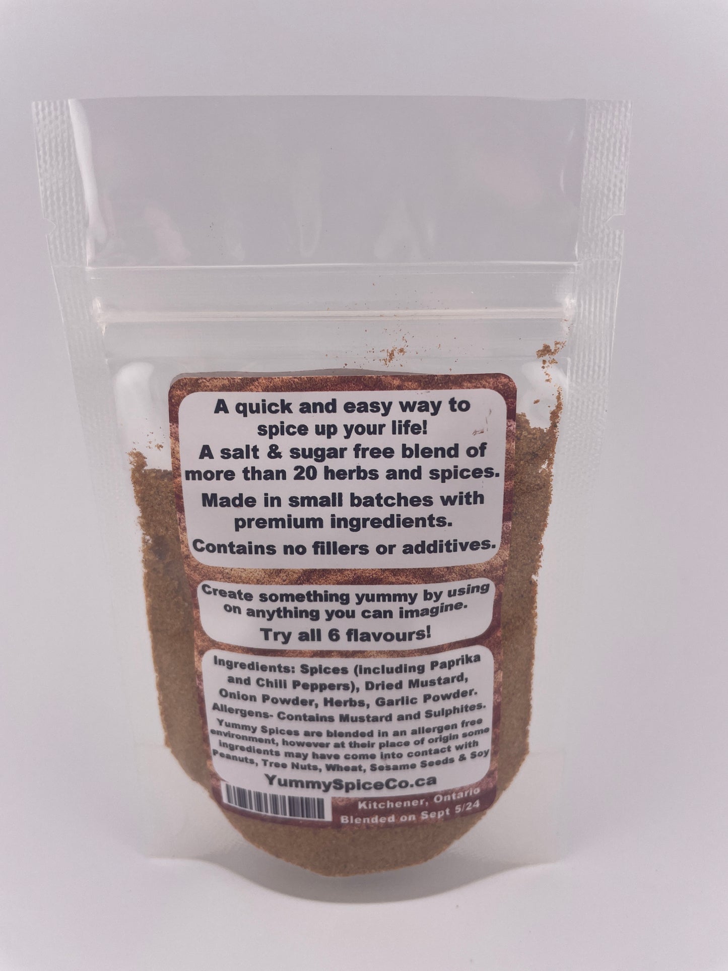 Yummy on Everything - Salt Free - Sugar Free - 25g Sample Bag