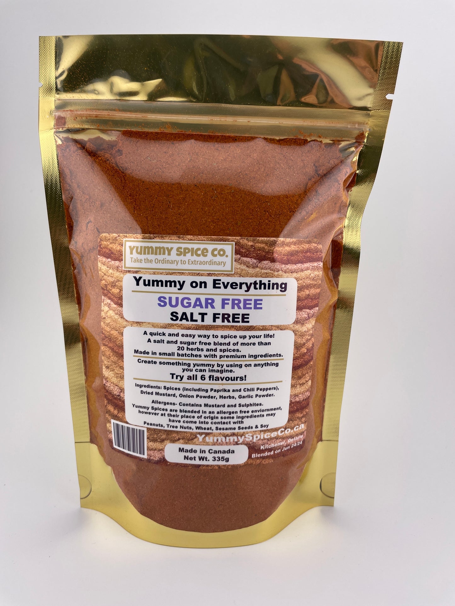 Yummy on Everything - Salt Free - Sugar Free - 335g Large Bag