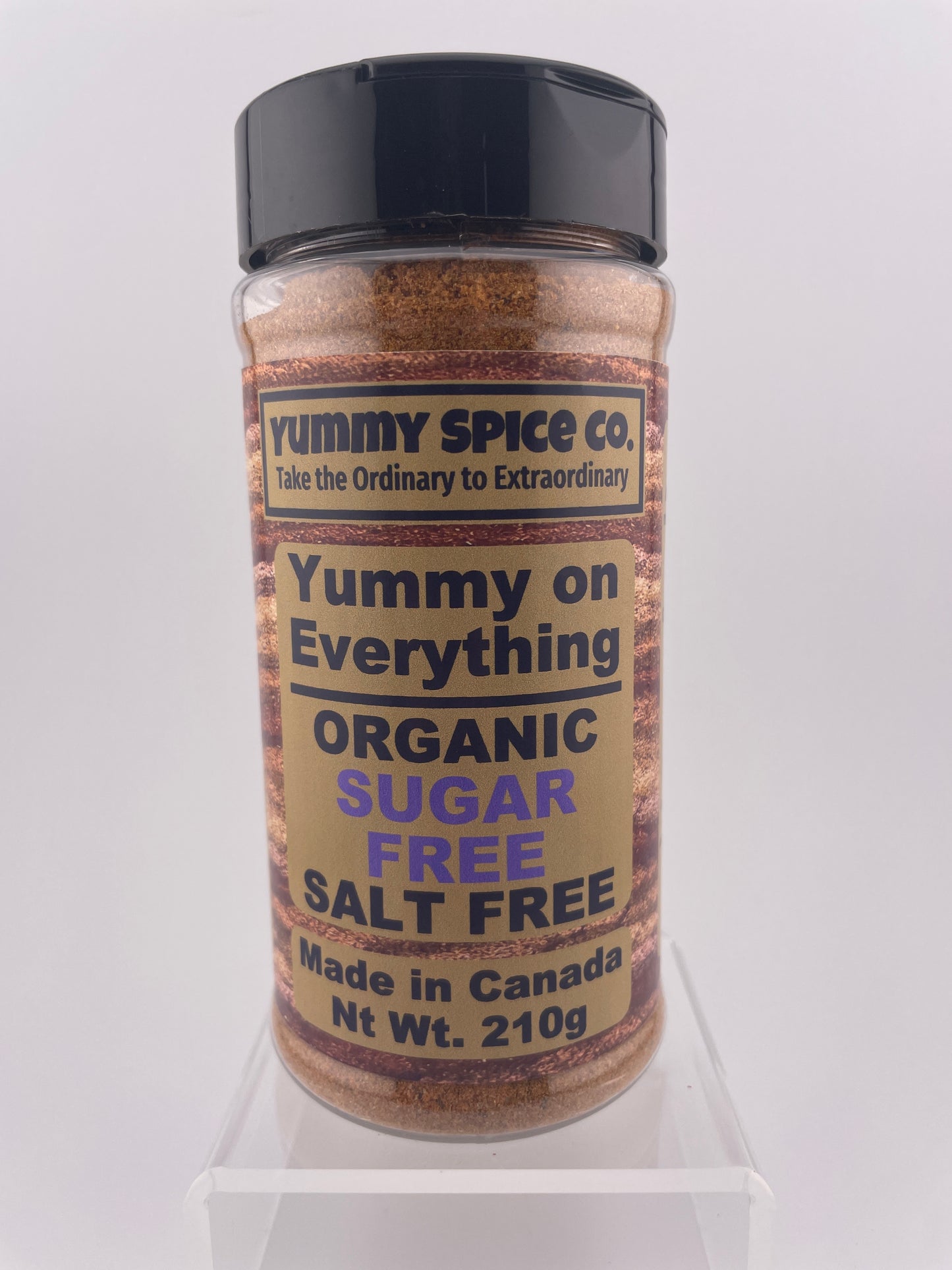 Yummy on Everything - Organic/Kosher - Salt Free - Sugar Free - 210g Large Shaker Bottle