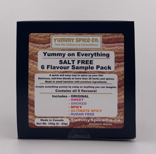 Yummy on Everything - 6 Flavour Sample Pack - Salt Free